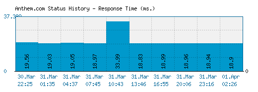 Anthem.com server report and response time