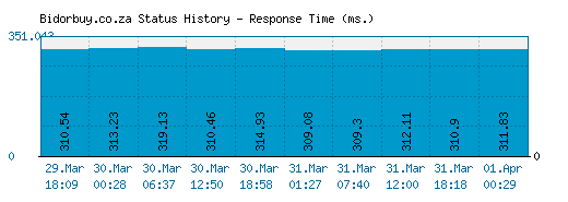 Bidorbuy.co.za server report and response time