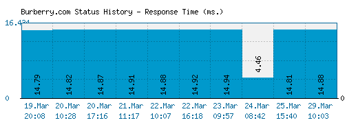 Burberry.com server report and response time