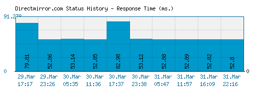 Directmirror.com server report and response time