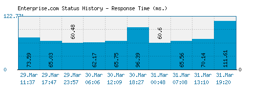 Enterprise.com server report and response time