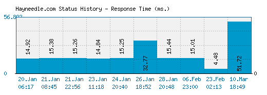 Hayneedle.com server report and response time