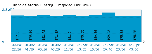 Libero.it server report and response time