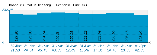 Mamba.ru server report and response time
