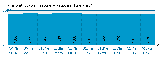 Nyan.cat server report and response time