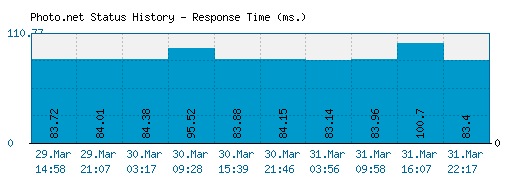 Photo.net server report and response time