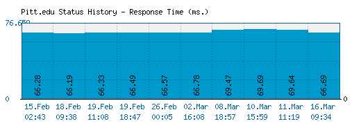 Pitt.edu server report and response time