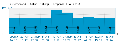 Princeton.edu server report and response time