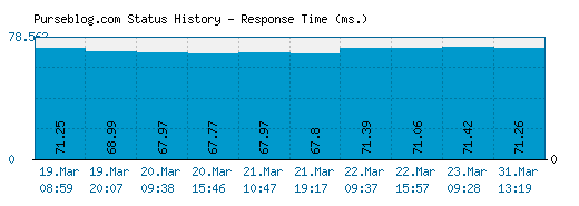 Purseblog.com server report and response time