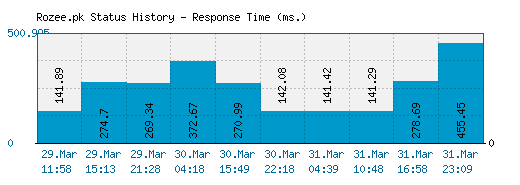 Rozee.pk server report and response time