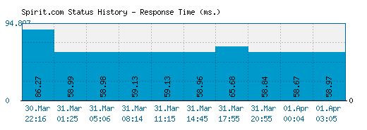 Spirit.com server report and response time