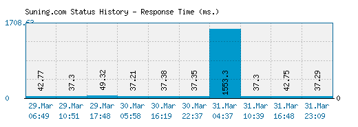 Suning.com server report and response time
