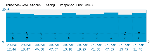 Thumbtack.com server report and response time