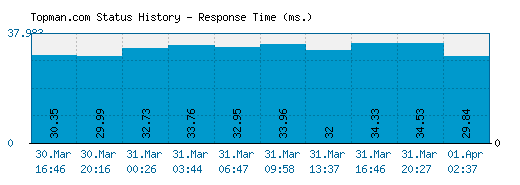 Topman.com server report and response time