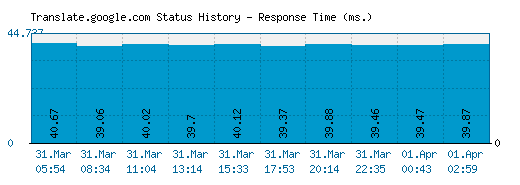 Translate.google.com server report and response time