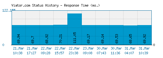 Viator.com server report and response time