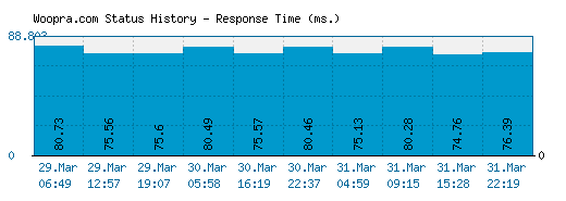 Woopra.com server report and response time