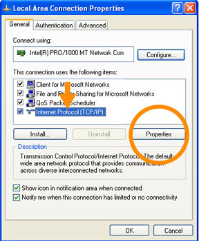 Windows XP Network Connections