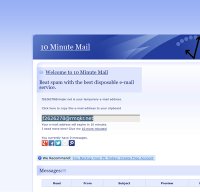 10minutemail.com screenshot