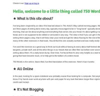 750words.com screenshot