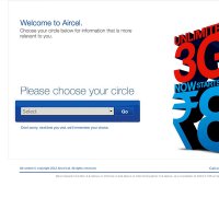 aircel.com screenshot