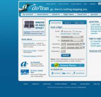 airtran.com screenshot