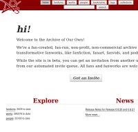 archiveofourown.org screenshot