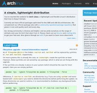 archlinux.org screenshot