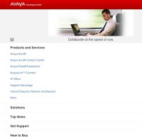 avaya.com screenshot