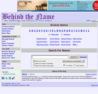 behindthename.com screenshot