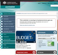 centrelink.gov.au screenshot