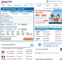 cheapoair.com screenshot