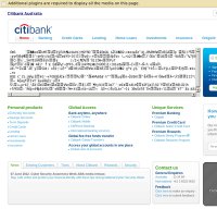 citibank.com.au screenshot