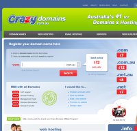 crazydomains.com.au screenshot