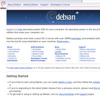 debian.org screenshot