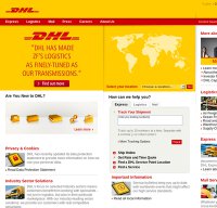 dhl.com screenshot