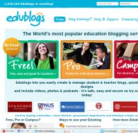 edublogs.org screenshot