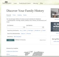 familysearch.org screenshot