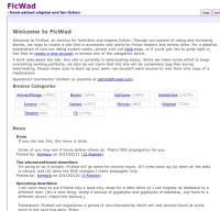 ficwad.com screenshot