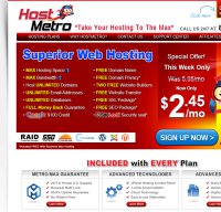 hostmetro.com screenshot