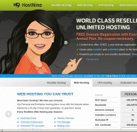 hostnine.com screenshot