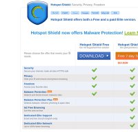 hotspotshield.com screenshot