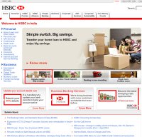 hsbc.co.in screenshot