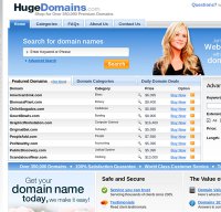 hugedomains.com screenshot