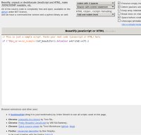 jsbeautifier.org screenshot