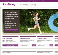 justgiving.com screenshot