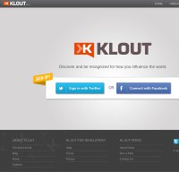 klout.com screenshot