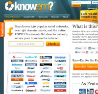 knowem.com screenshot