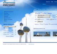 kuwaitairways.com screenshot