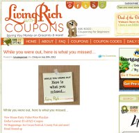 livingrichwithcoupons.com screenshot